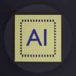 a computer chip with the letter a on it