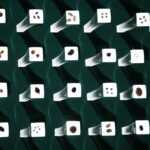 Shapes are displayed on a grid of illuminated squares.