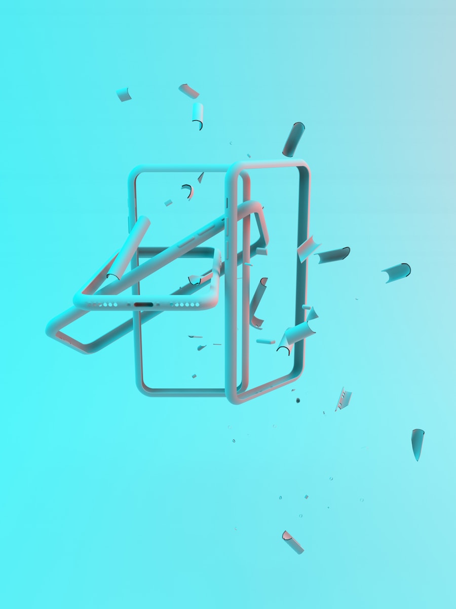 blue and white metal frame