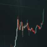 Stock market chart showing upward trend.