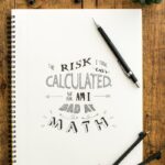 a notepad with the words, the risk is not calculated for any