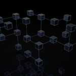 a black and white photo of cubes on a black background