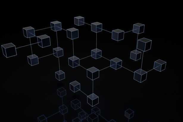 a black and white photo of cubes on a black background