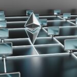 a group of blue lights