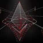 a black background with red and white lines