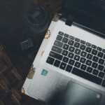 black and silver laptop computer