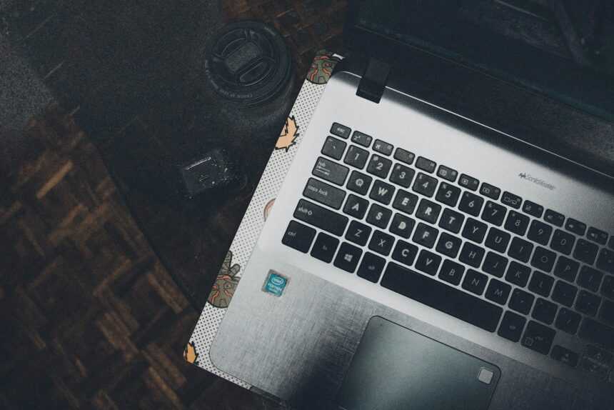 black and silver laptop computer