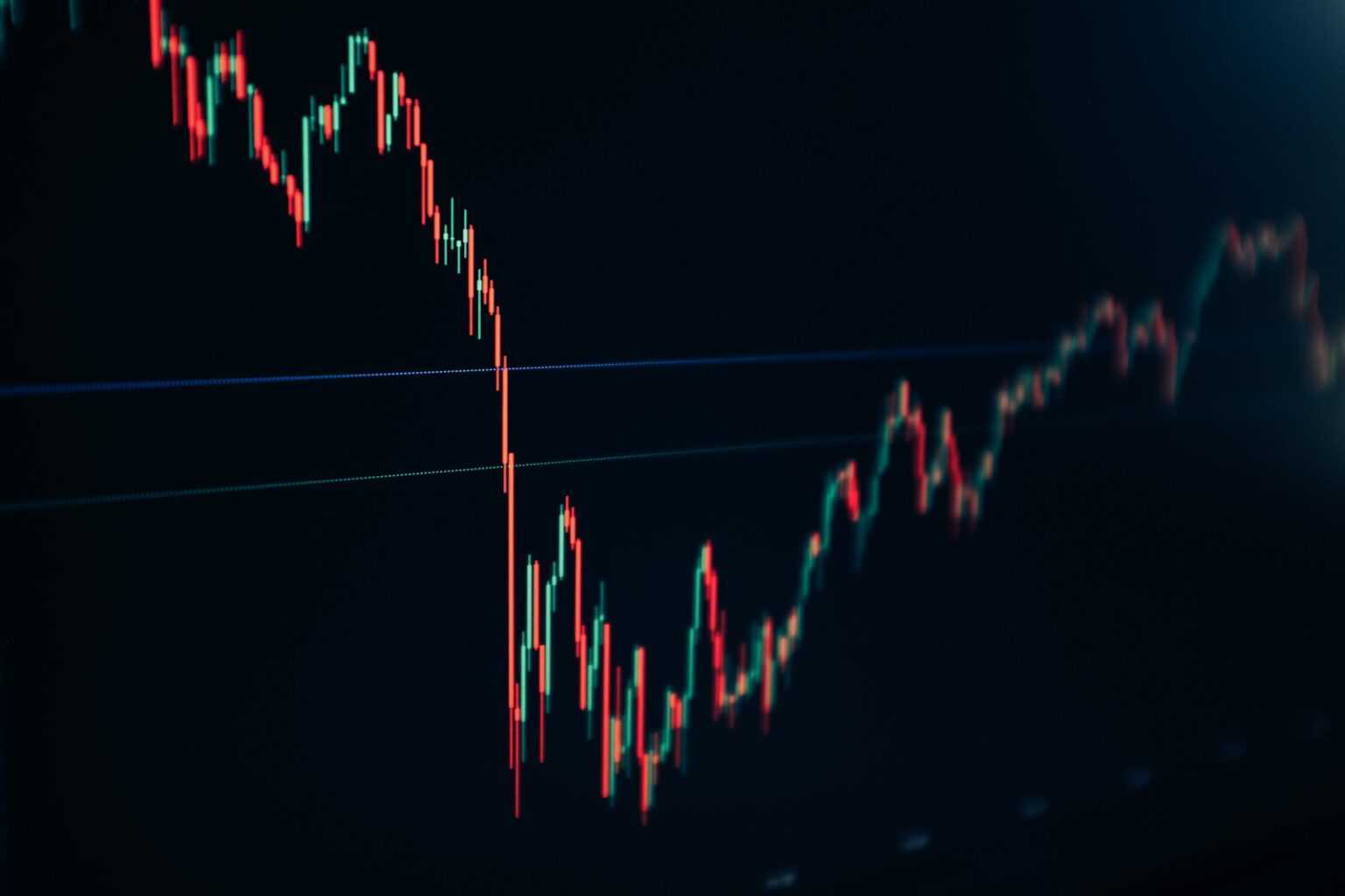 a close up of a line with a blue background