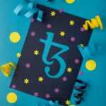 a birthday card with the number three on it