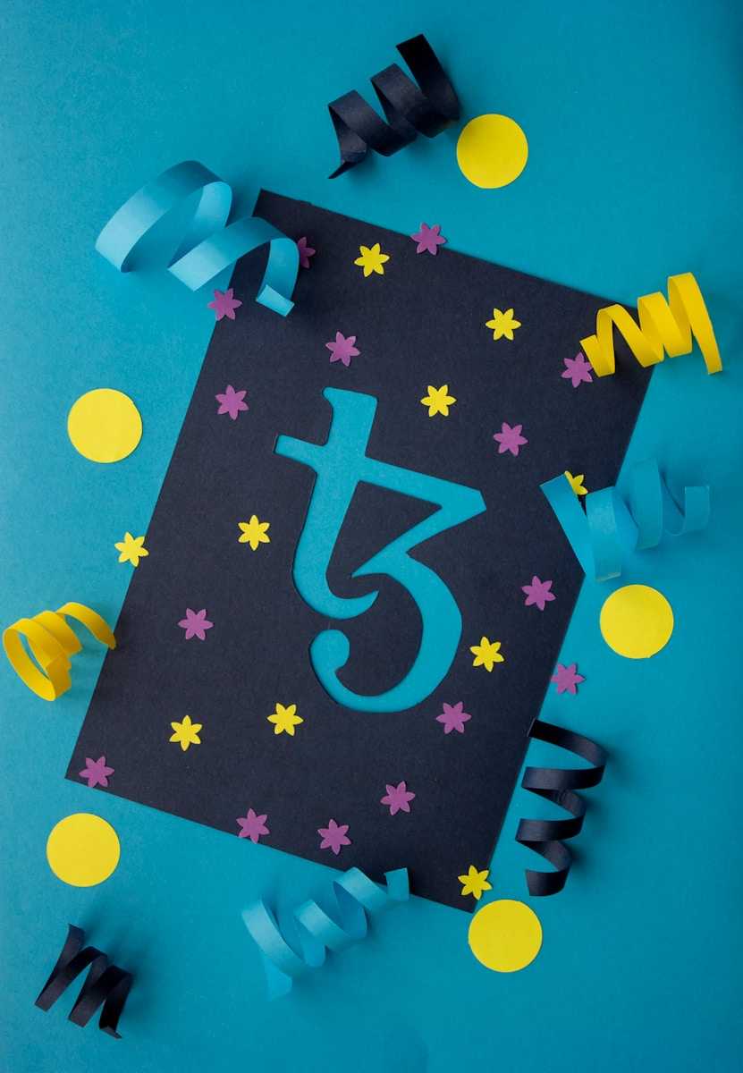 a birthday card with the number three on it