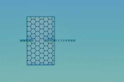 A computer generated image of a hexagonal structure