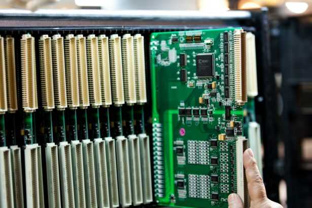 green and black computer motherboard